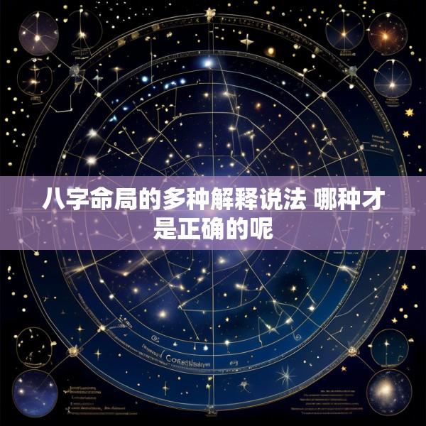 八字命局的多种解释说法 哪种才是正确的呢