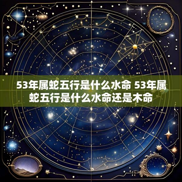 53年属蛇五行是什么水命 53年属蛇五行是什么水命还是木命