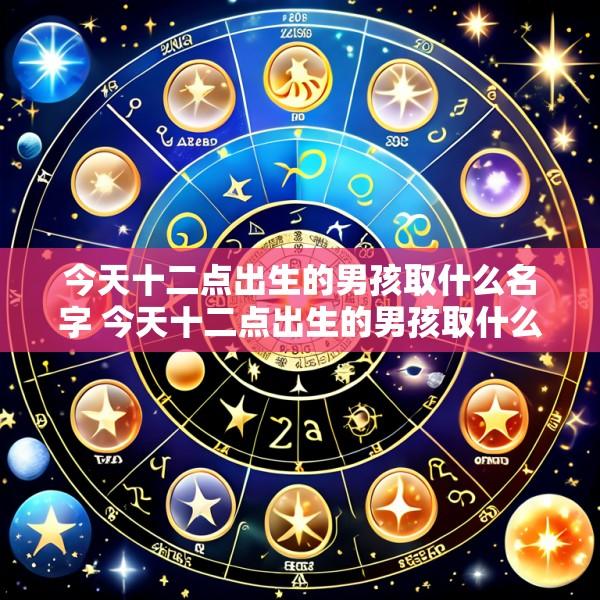 今天十二点出生的男孩取什么名字 今天十二点出生的男孩取什么名字好听