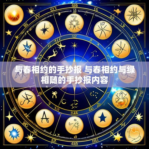 与春相约的手抄报 与春相约与绿相随的手抄报内容