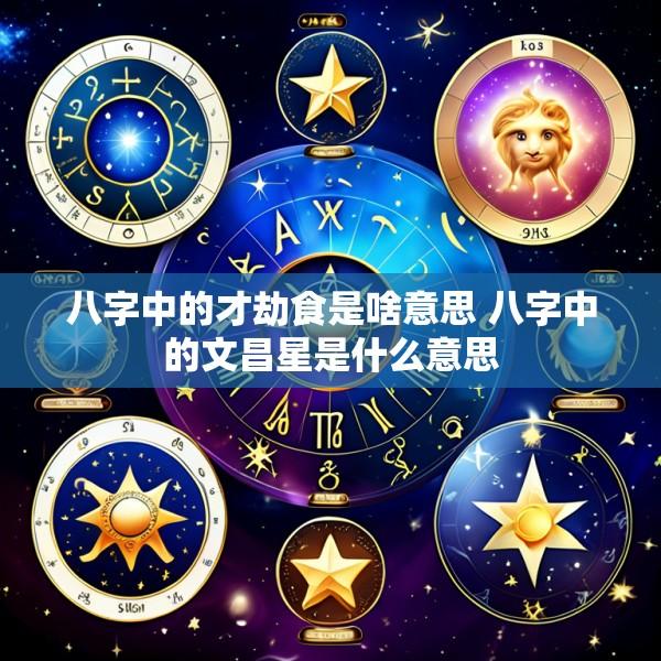 八字中的才劫食是啥意思 八字中的文昌星是什么意思