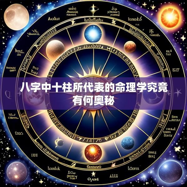 八字中十柱所代表的命理学究竟有何奥秘