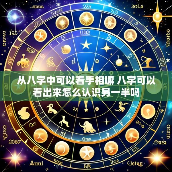 从八字中可以看手相嘛 八字可以看出来怎么认识另一半吗