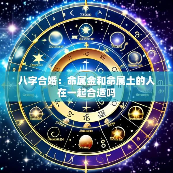 八字合婚：命属金和命属土的人在一起合适吗