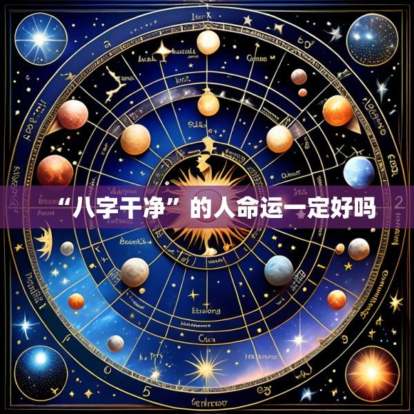 “八字干净”的人命运一定好吗