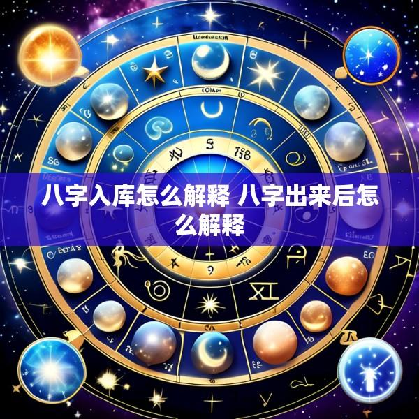 八字入库怎么解释 八字出来后怎么解释
