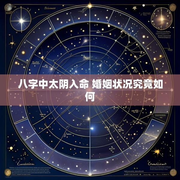 八字中太阴入命 婚姻状况究竟如何