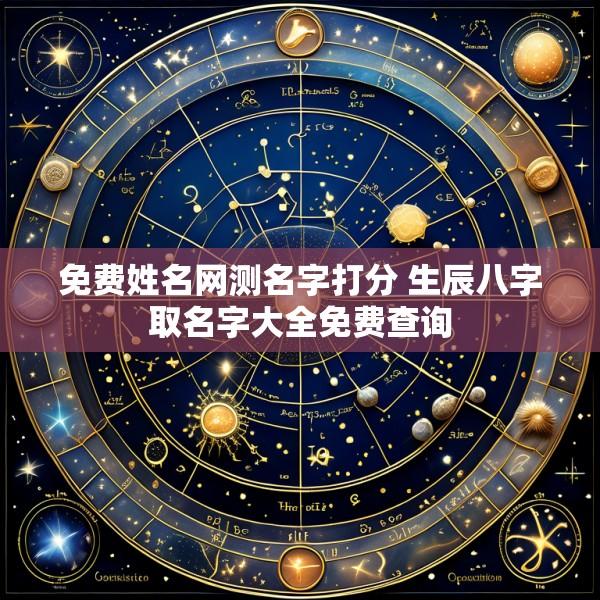 免费姓名网测名字打分 生辰八字取名字大全免费查询