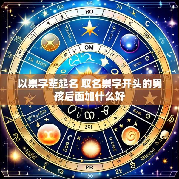 以崇字辈起名 取名崇字开头的男孩后面加什么好
