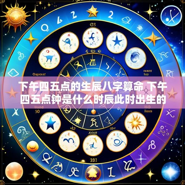 下午四五点的生辰八字算命 下午四五点钟是什么时辰此时出生的人是什么命运