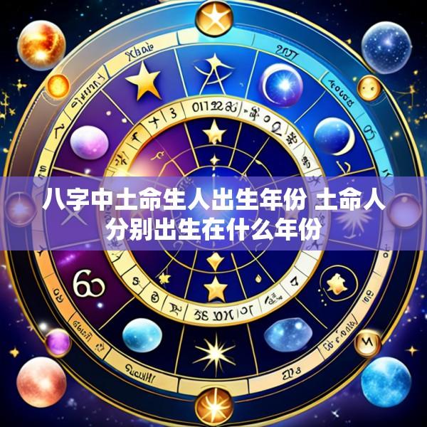 八字中土命生人出生年份 土命人分别出生在什么年份