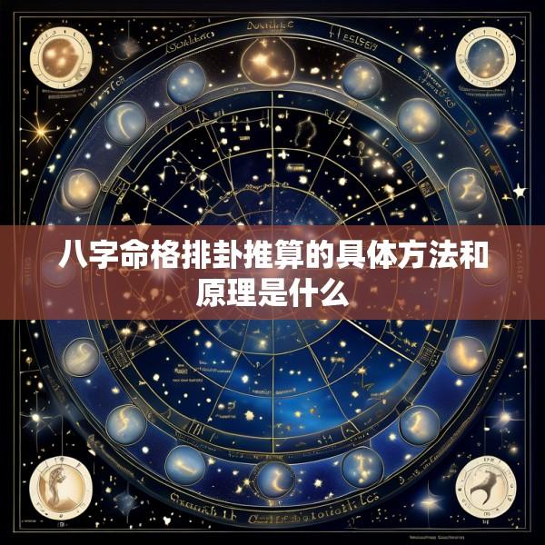 八字命格排卦推算的具体方法和原理是什么