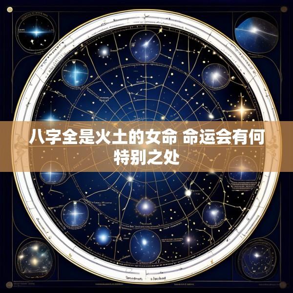 八字全是火土的女命 命运会有何特别之处