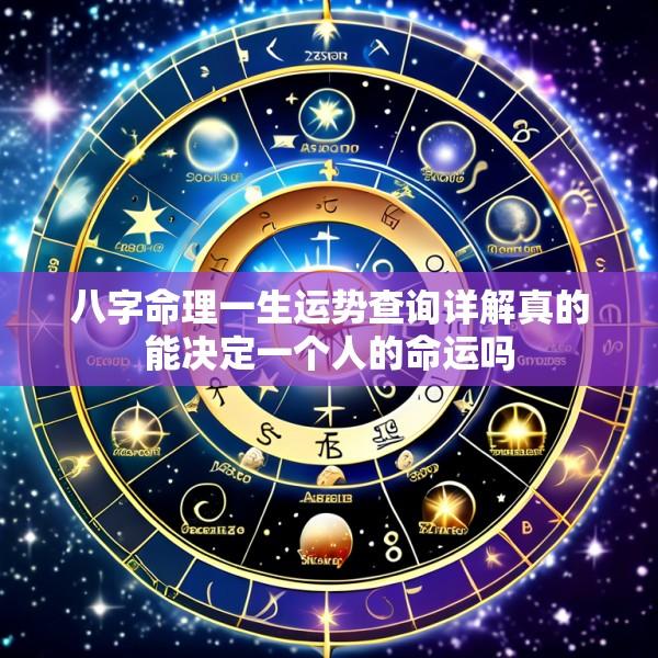 八字命理一生运势查询详解真的能决定一个人的命运吗