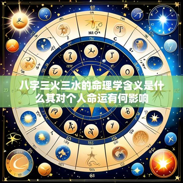 八字三火三水的命理学含义是什么其对个人命运有何影响