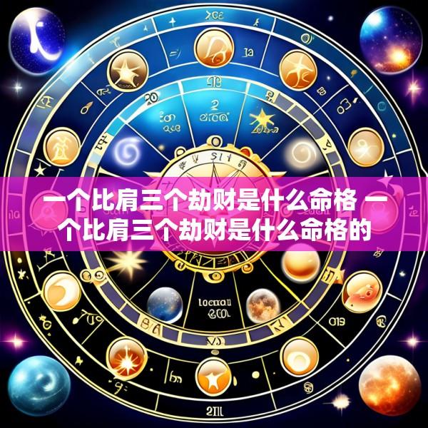 一个比肩三个劫财是什么命格 一个比肩三个劫财是什么命格的