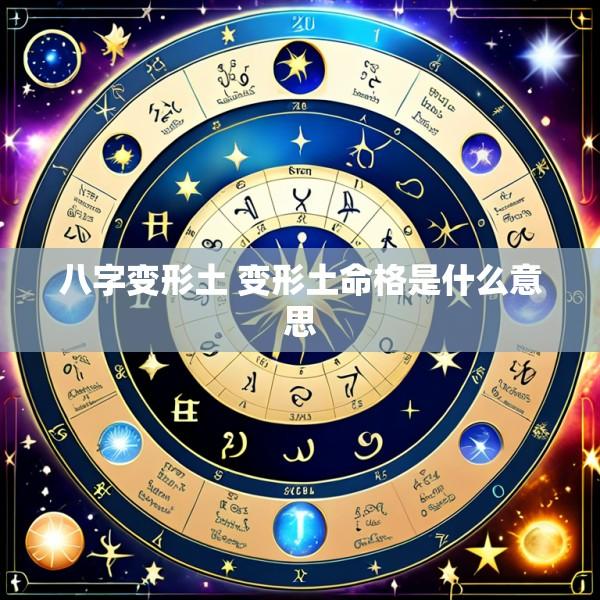 八字变形土 变形土命格是什么意思