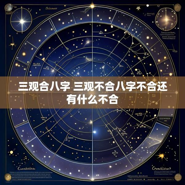 三观合八字 三观不合八字不合还有什么不合