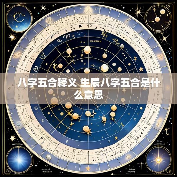八字五合释义 生辰八字五合是什么意思
