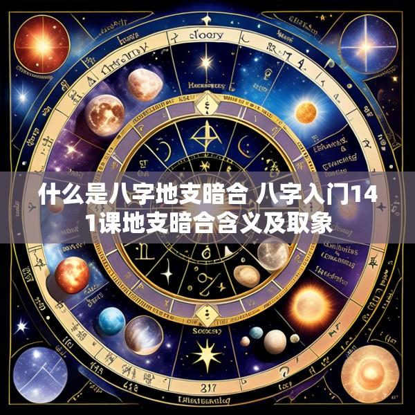 什么是八字地支暗合 八字入门141课地支暗合含义及取象