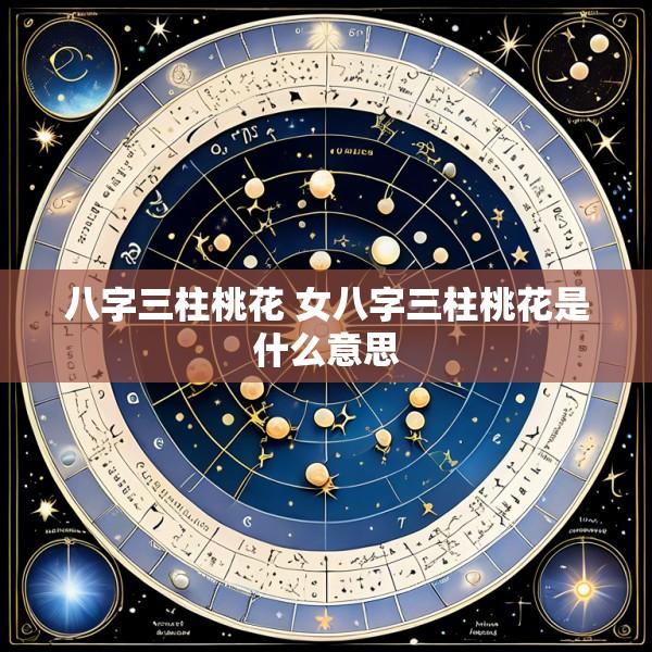 八字三柱桃花 女八字三柱桃花是什么意思
