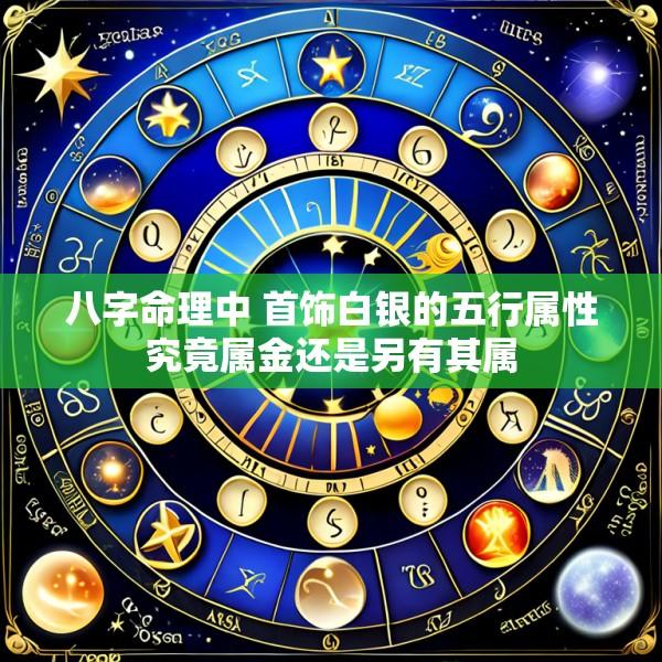 八字命理中 首饰白银的五行属性究竟属金还是另有其属