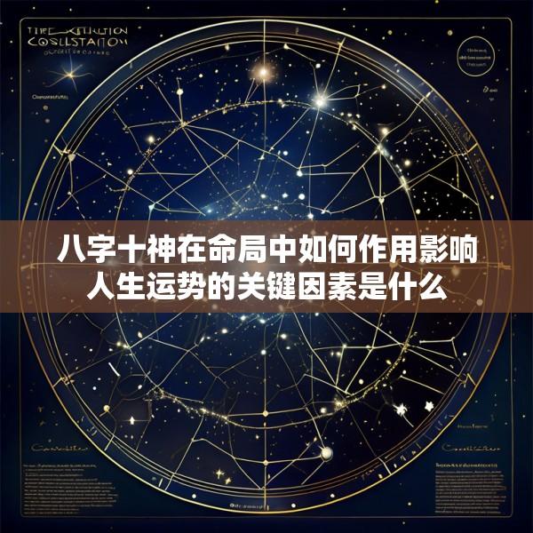 八字十神在命局中如何作用影响人生运势的关键因素是什么