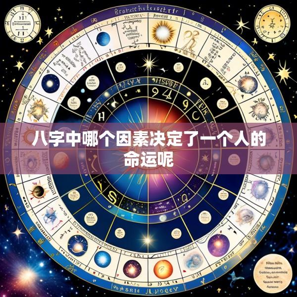 八字中哪个因素决定了一个人的命运呢