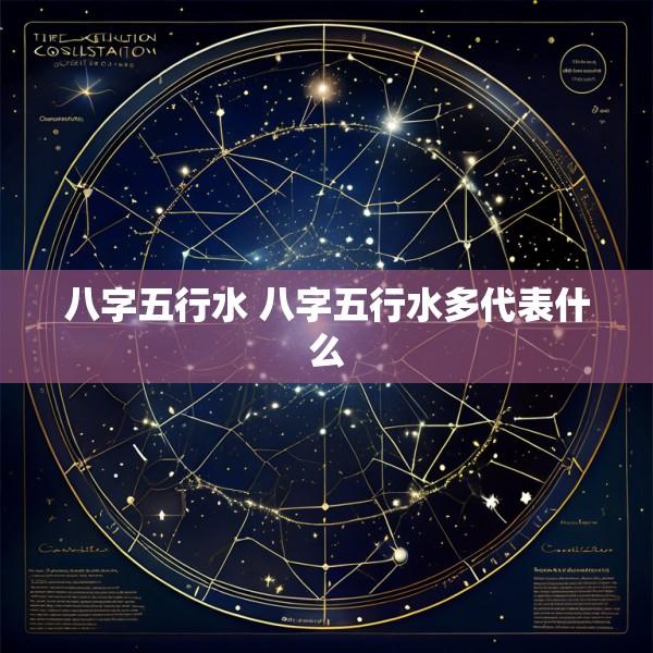 八字五行水 八字五行水多代表什么