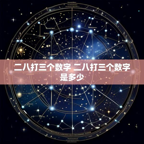 二八打三个数字 二八打三个数字是多少