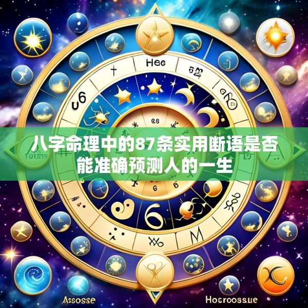 八字命理中的87条实用断语是否能准确预测人的一生
