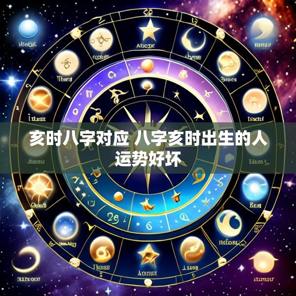 亥时八字对应 八字亥时出生的人运势好坏
