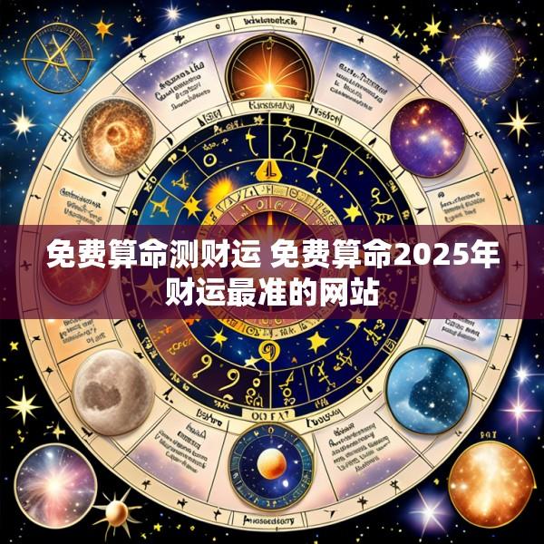 免费算命测财运 免费算命2025年财运最准的网站
