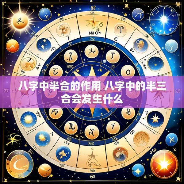 八字中半合的作用 八字中的半三合会发生什么