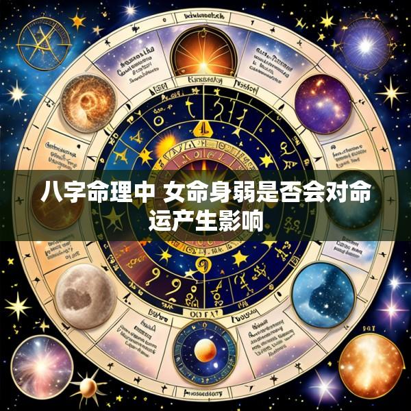 八字命理中 女命身弱是否会对命运产生影响