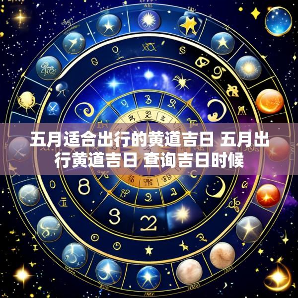 五月适合出行的黄道吉日 五月出行黄道吉日 查询吉日时候