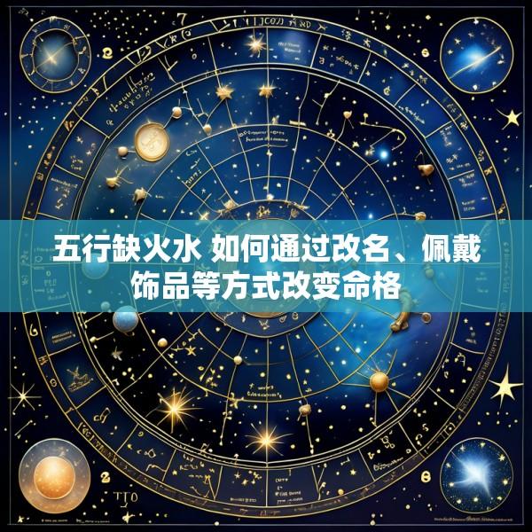 五行缺火水 如何通过改名、佩戴饰品等方式改变命格