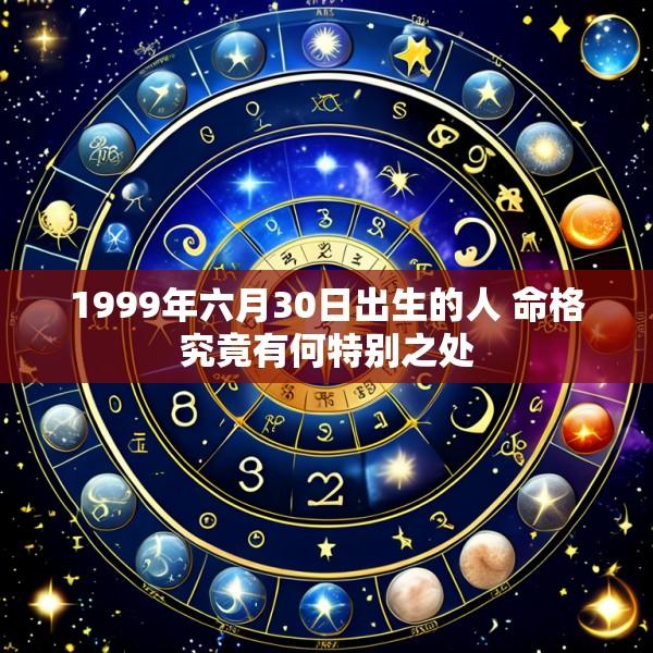 1999年六月30日出生的人 命格究竟有何特别之处