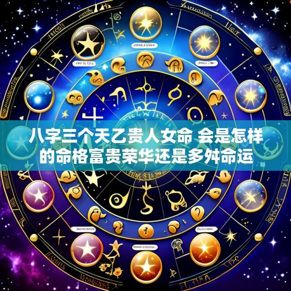八字三个天乙贵人女命 会是怎样的命格富贵荣华还是多舛命运