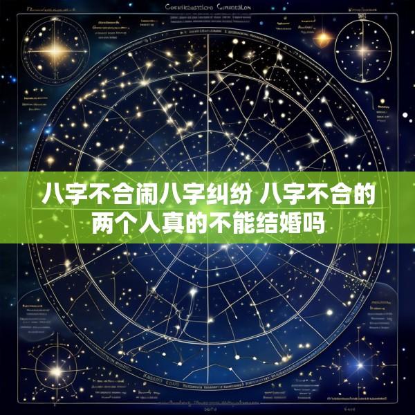 八字不合闹八字纠纷 八字不合的两个人真的不能结婚吗