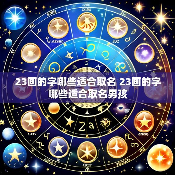 23画的字哪些适合取名 23画的字哪些适合取名男孩