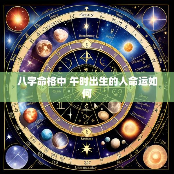 八字命格中 午时出生的人命运如何