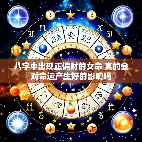 八字中出现正偏财的女命 真的会对命运产生好的影响吗