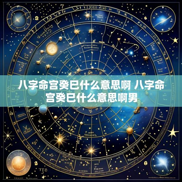 八字命宫癸巳什么意思啊 八字命宫癸巳什么意思啊男