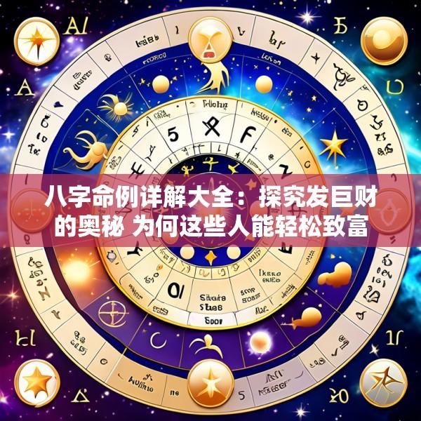 八字命例详解大全：探究发巨财的奥秘 为何这些人能轻松致富