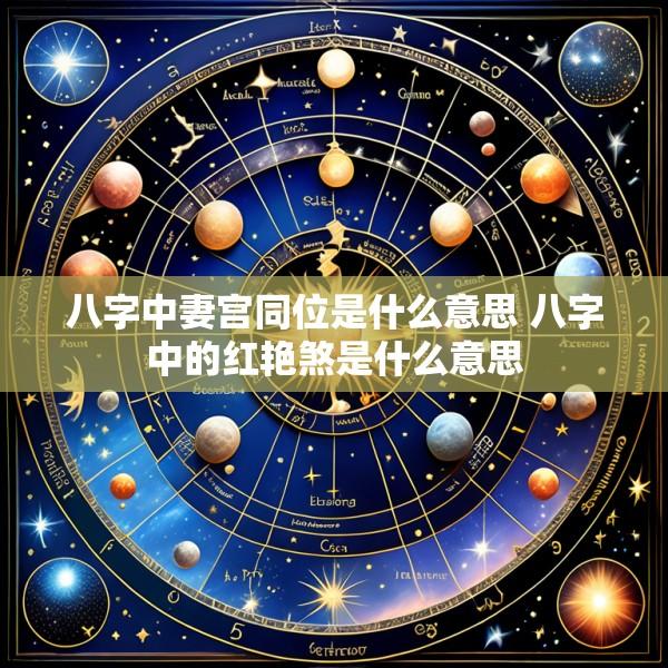 八字中妻宫同位是什么意思 八字中的红艳煞是什么意思