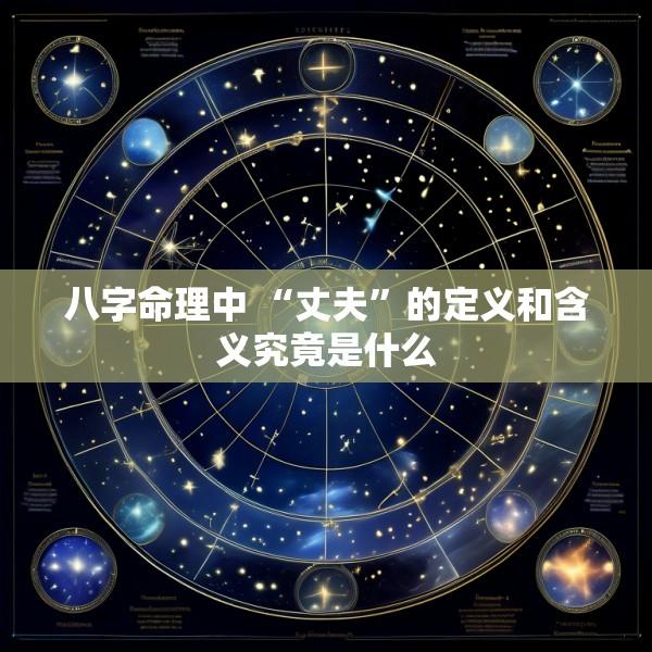 八字命理中 “丈夫”的定义和含义究竟是什么
