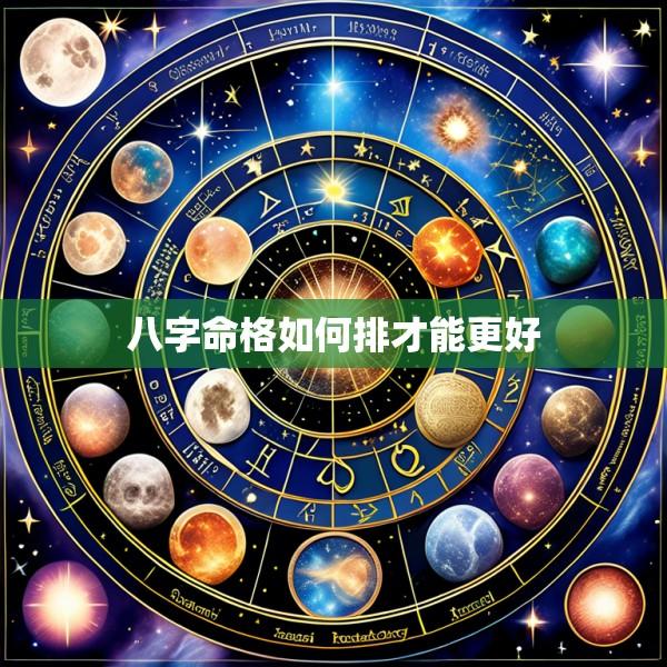 八字命格如何排才能更好