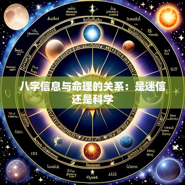 八字信息与命理的关系：是迷信还是科学