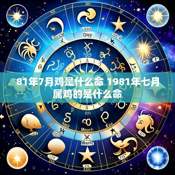 81年7月鸡是什么命 1981年七月属鸡的是什么命